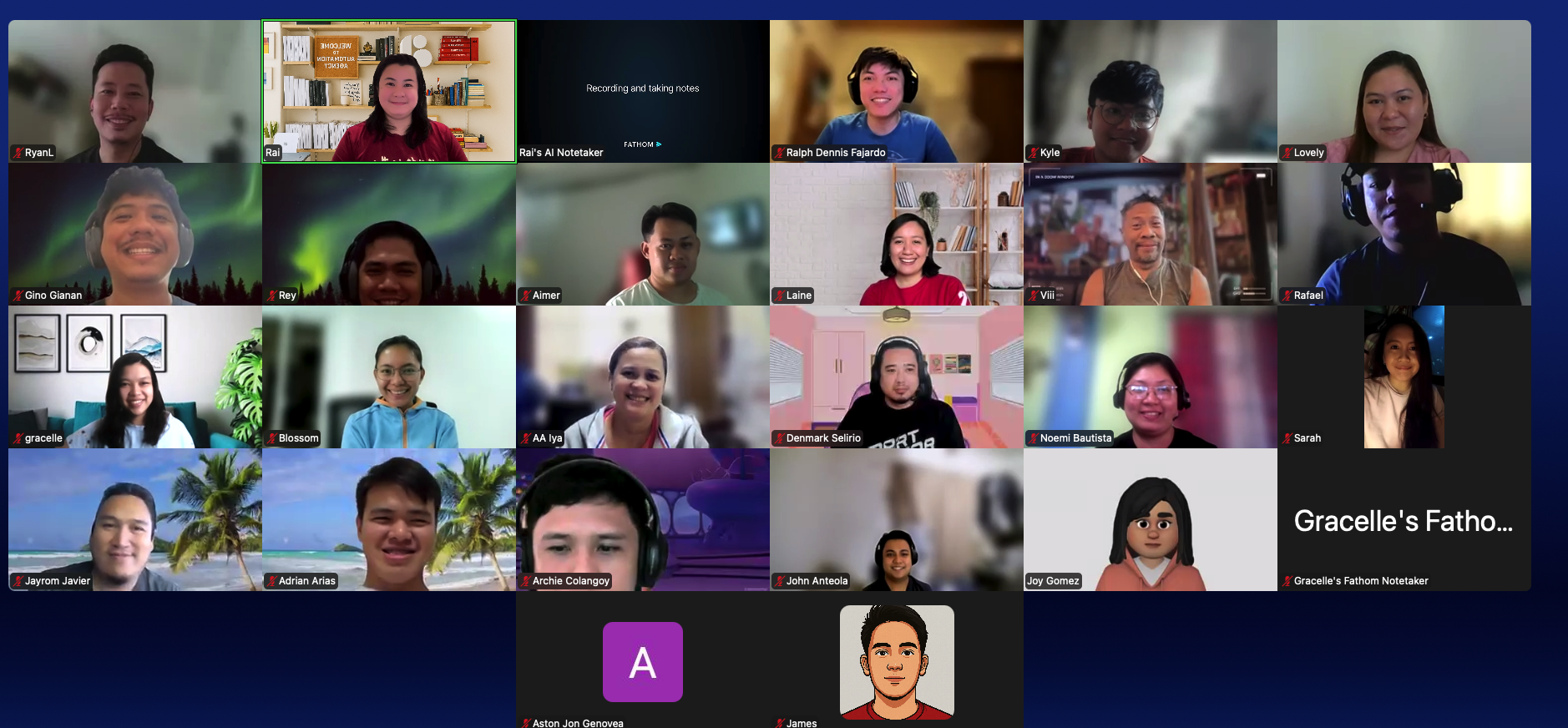 Automation Agency team of marketing specialists on a video call