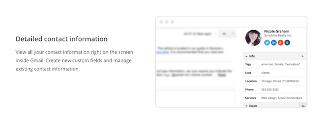 activecampaign chrome contact info