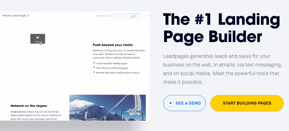 leadpages website copy