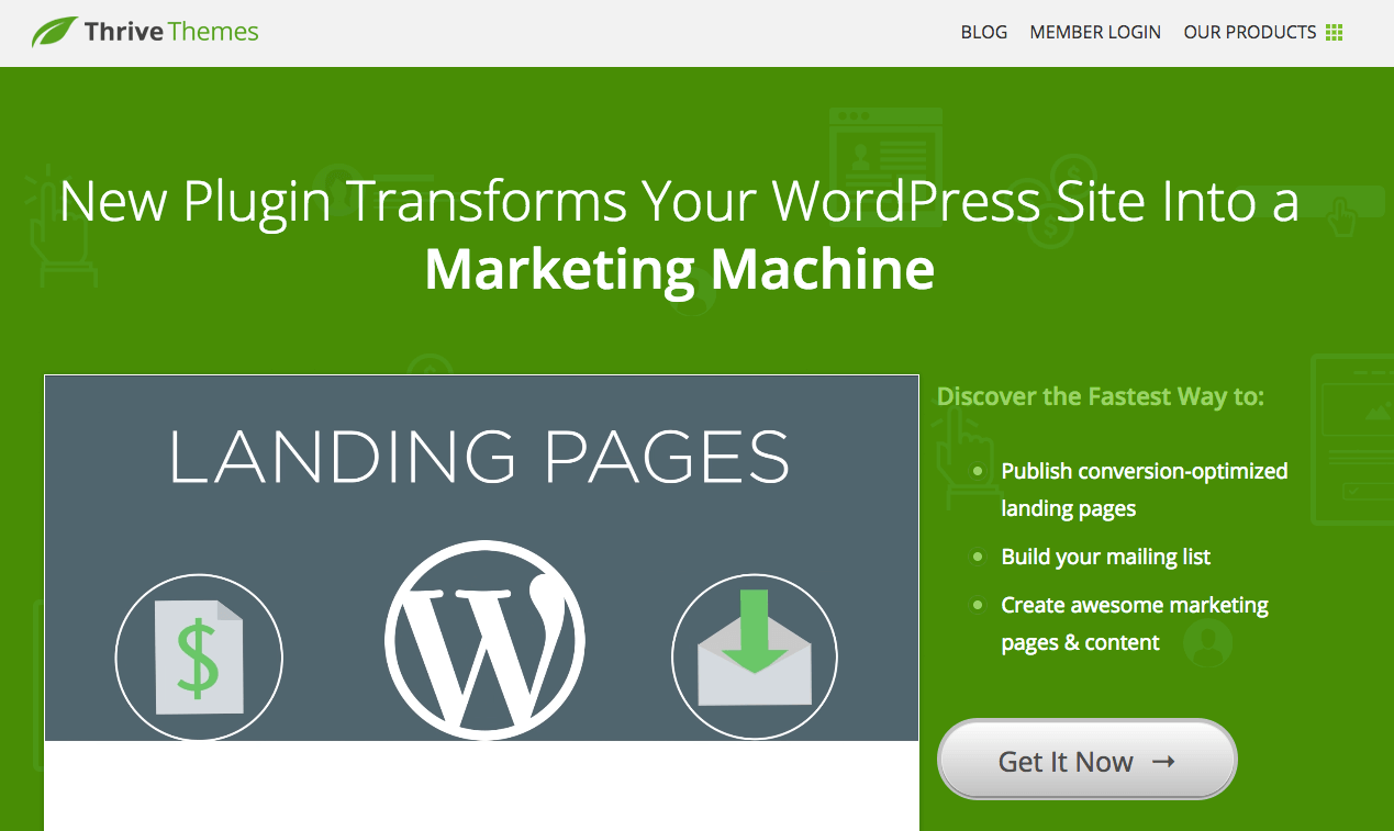 thrive landing page builder