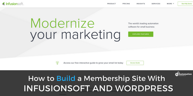 How to Build a Membership Site With Infusionsoft and WordPress